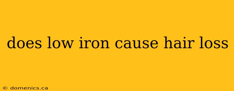 does low iron cause hair loss