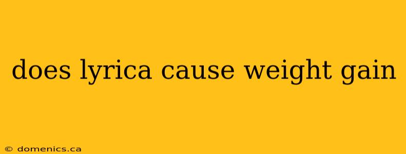 does lyrica cause weight gain