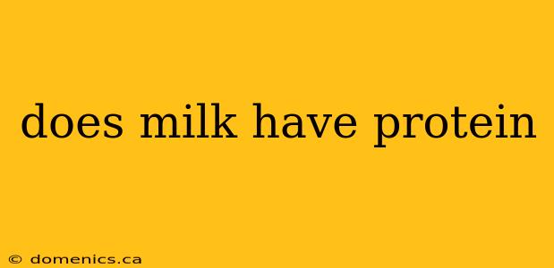 does milk have protein