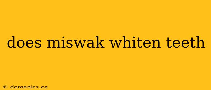 does miswak whiten teeth