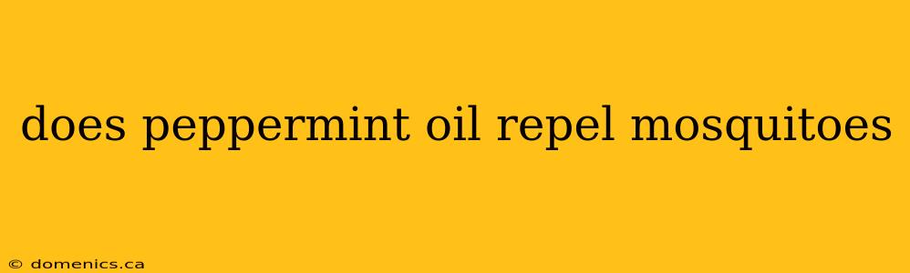 does peppermint oil repel mosquitoes