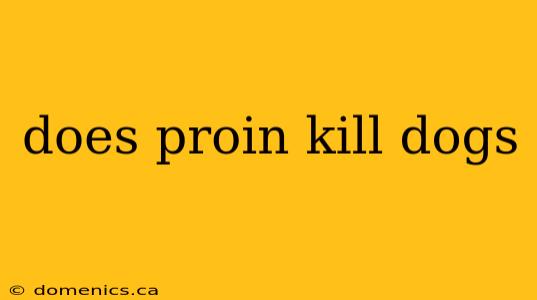 does proin kill dogs