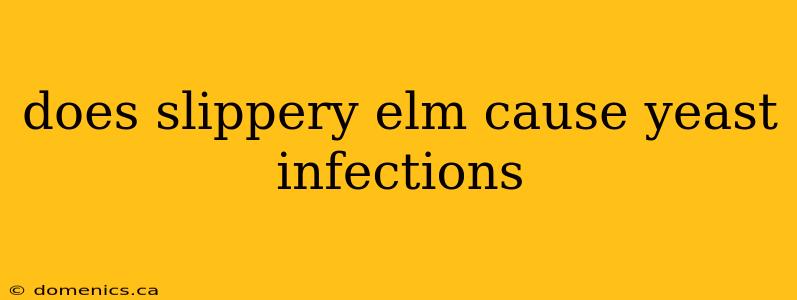 does slippery elm cause yeast infections