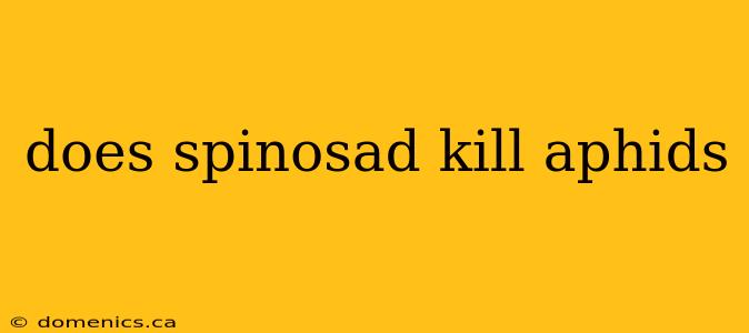 does spinosad kill aphids