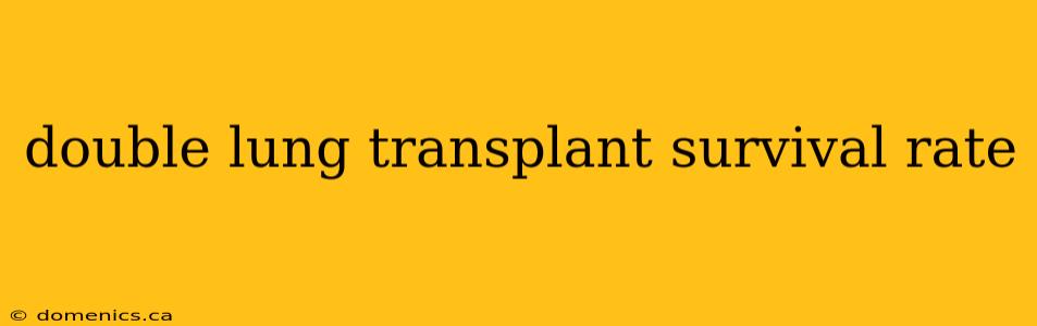 double lung transplant survival rate