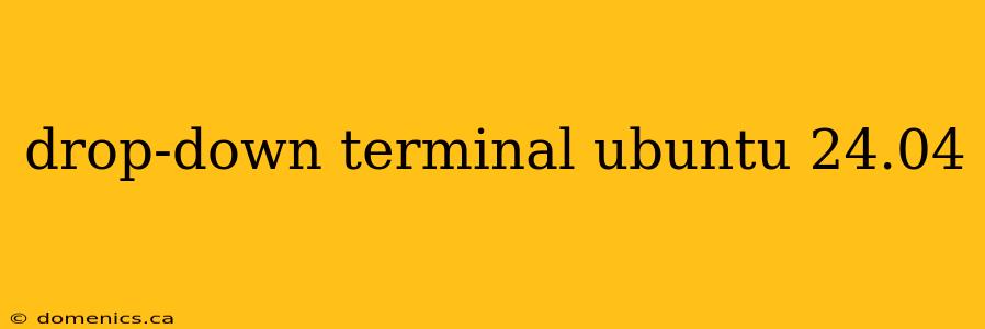 drop-down terminal ubuntu 24.04