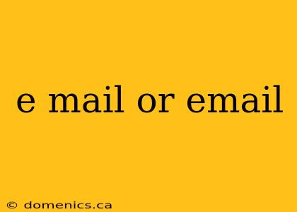 e mail or email