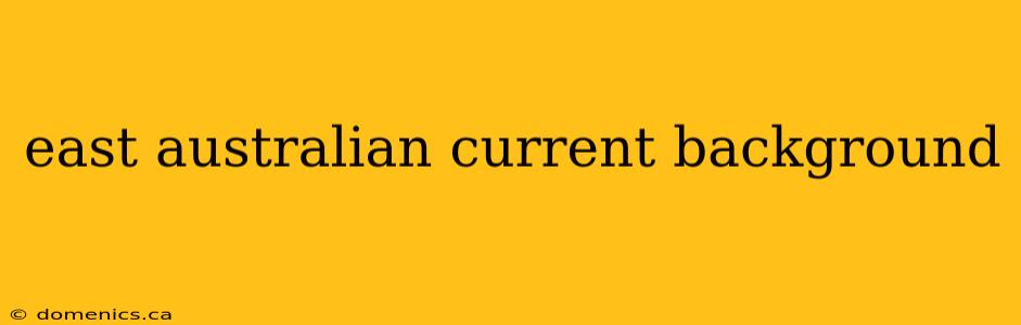 east australian current background