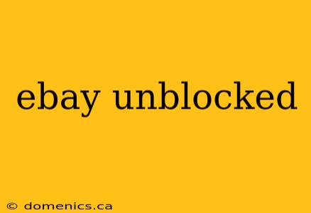 ebay unblocked