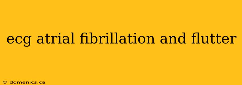 ecg atrial fibrillation and flutter