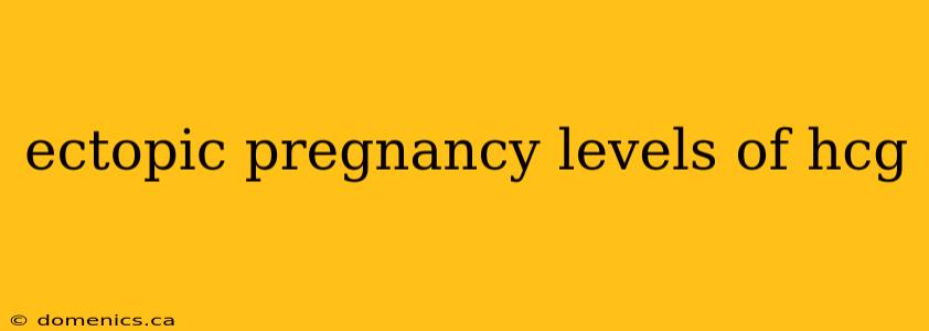 ectopic pregnancy levels of hcg