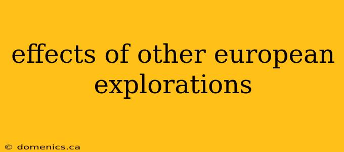 effects of other european explorations
