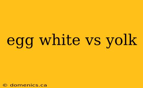 egg white vs yolk