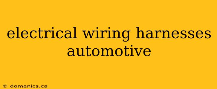 electrical wiring harnesses automotive