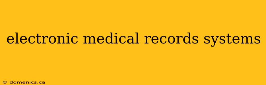 electronic medical records systems