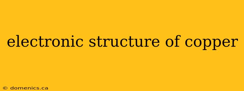 electronic structure of copper