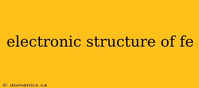 electronic structure of fe