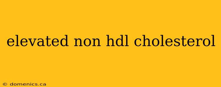 elevated non hdl cholesterol