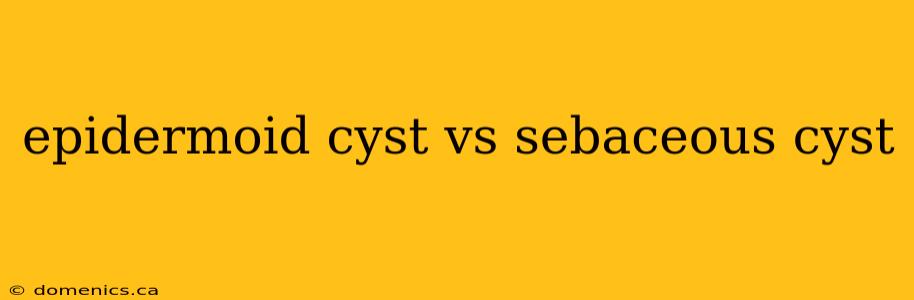 epidermoid cyst vs sebaceous cyst