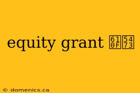 equity grant 意味