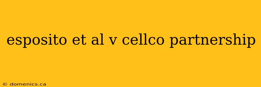 esposito et al v cellco partnership