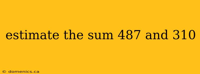 estimate the sum 487 and 310