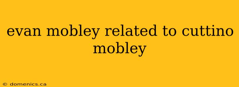 evan mobley related to cuttino mobley