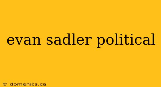 evan sadler political