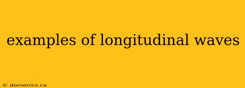 examples of longitudinal waves