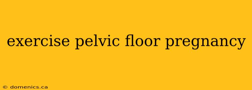 exercise pelvic floor pregnancy