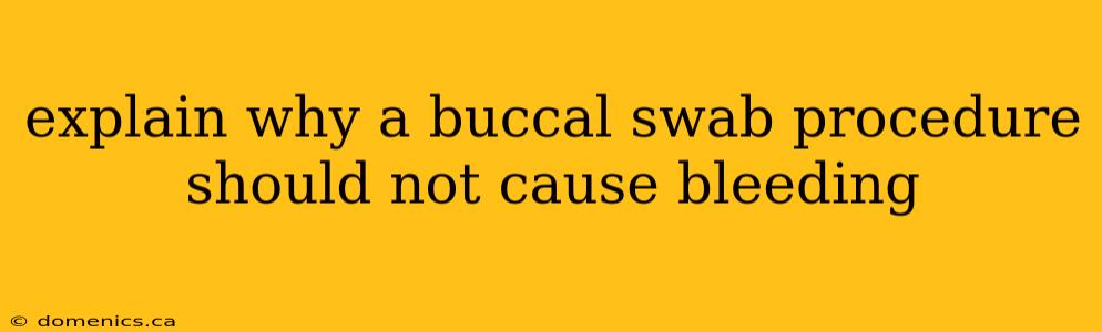 explain why a buccal swab procedure should not cause bleeding