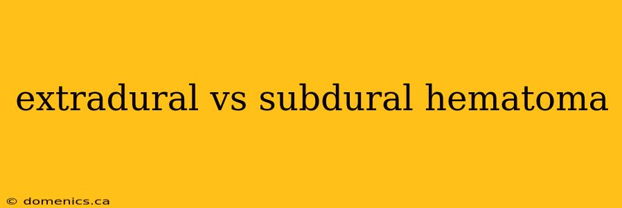 extradural vs subdural hematoma