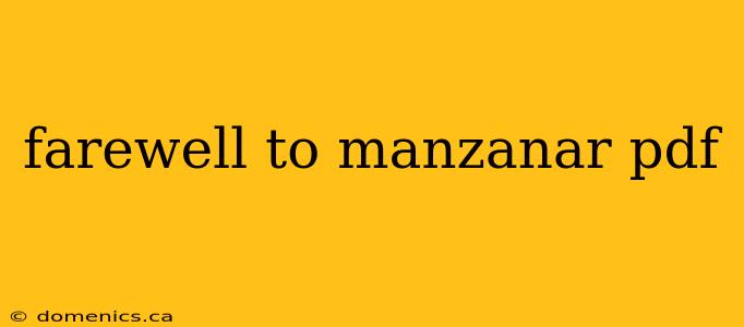 farewell to manzanar pdf