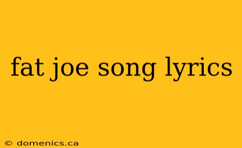 fat joe song lyrics