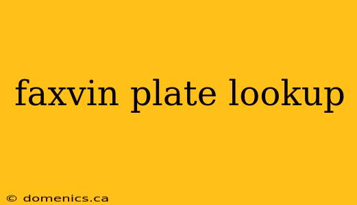 faxvin plate lookup