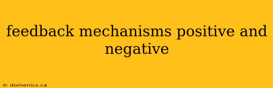 feedback mechanisms positive and negative