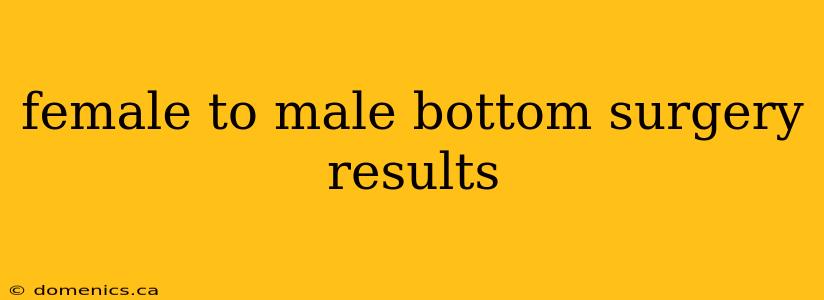 female to male bottom surgery results