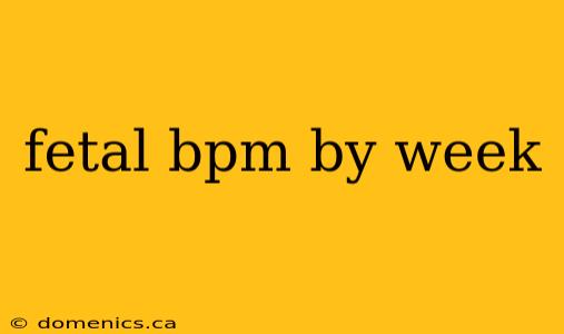 fetal bpm by week