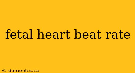 fetal heart beat rate
