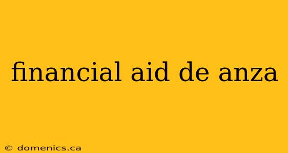 financial aid de anza