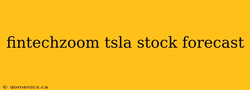 fintechzoom tsla stock forecast