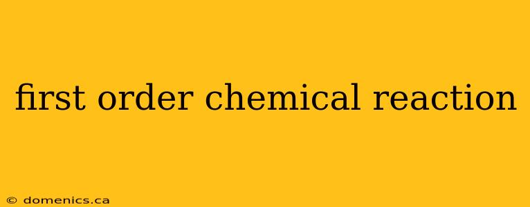 first order chemical reaction