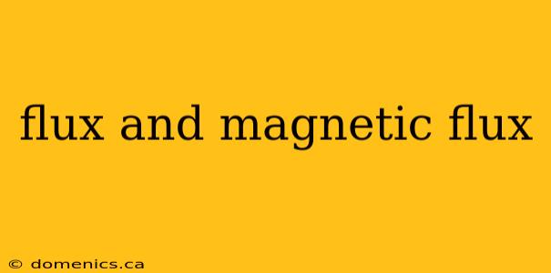 flux and magnetic flux