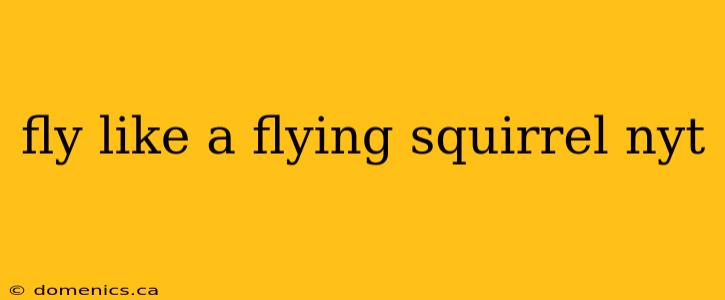 fly like a flying squirrel nyt