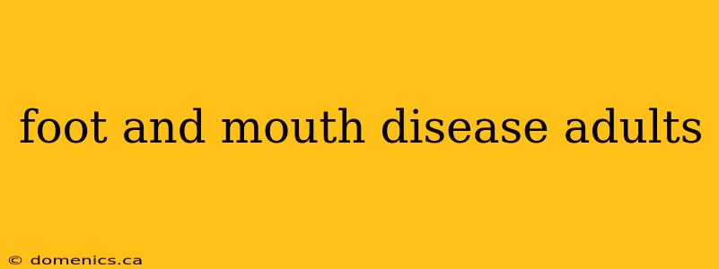 foot and mouth disease adults