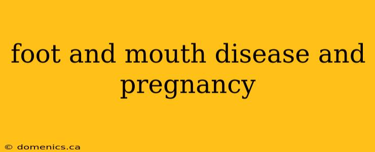 foot and mouth disease and pregnancy