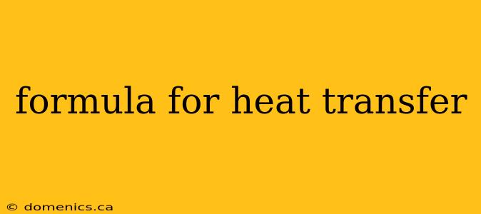 formula for heat transfer