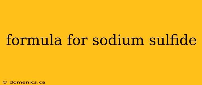 formula for sodium sulfide