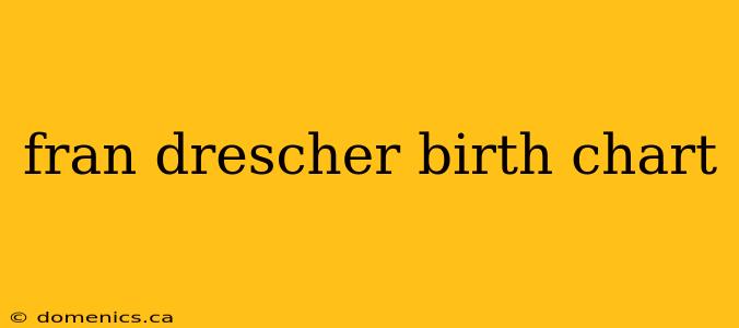 fran drescher birth chart