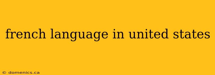 french language in united states